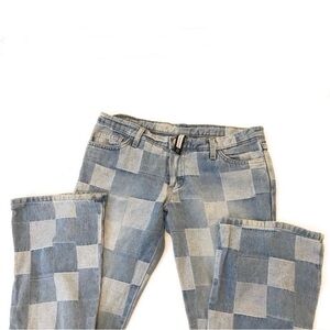 Vintage Forever 21 Low Rise Patchwork Denim Jeans Y2K
